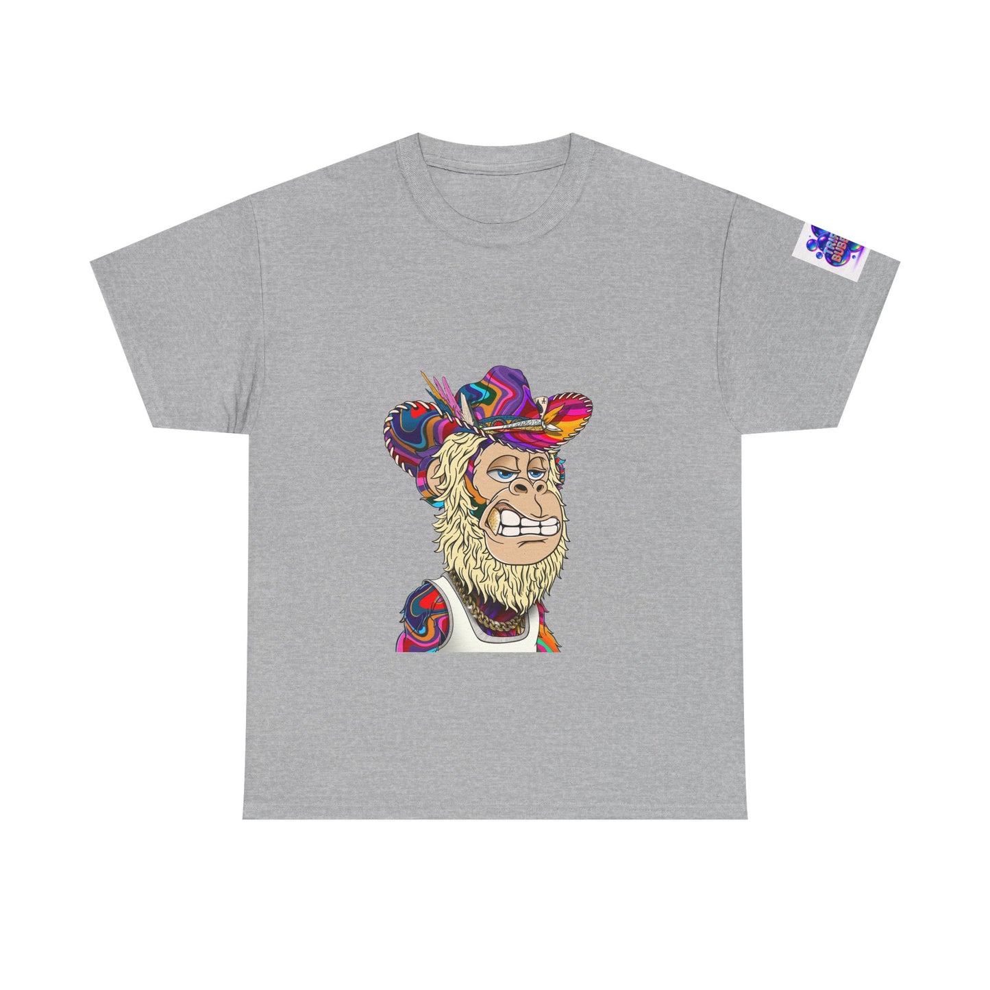 Trippy Bubbles Tee, Unisex Heavy Cotton T-Shirt, Colorful Graphic Shirt, Fun Casual Wear, Unique Gift for Parties, Festivals, Summer