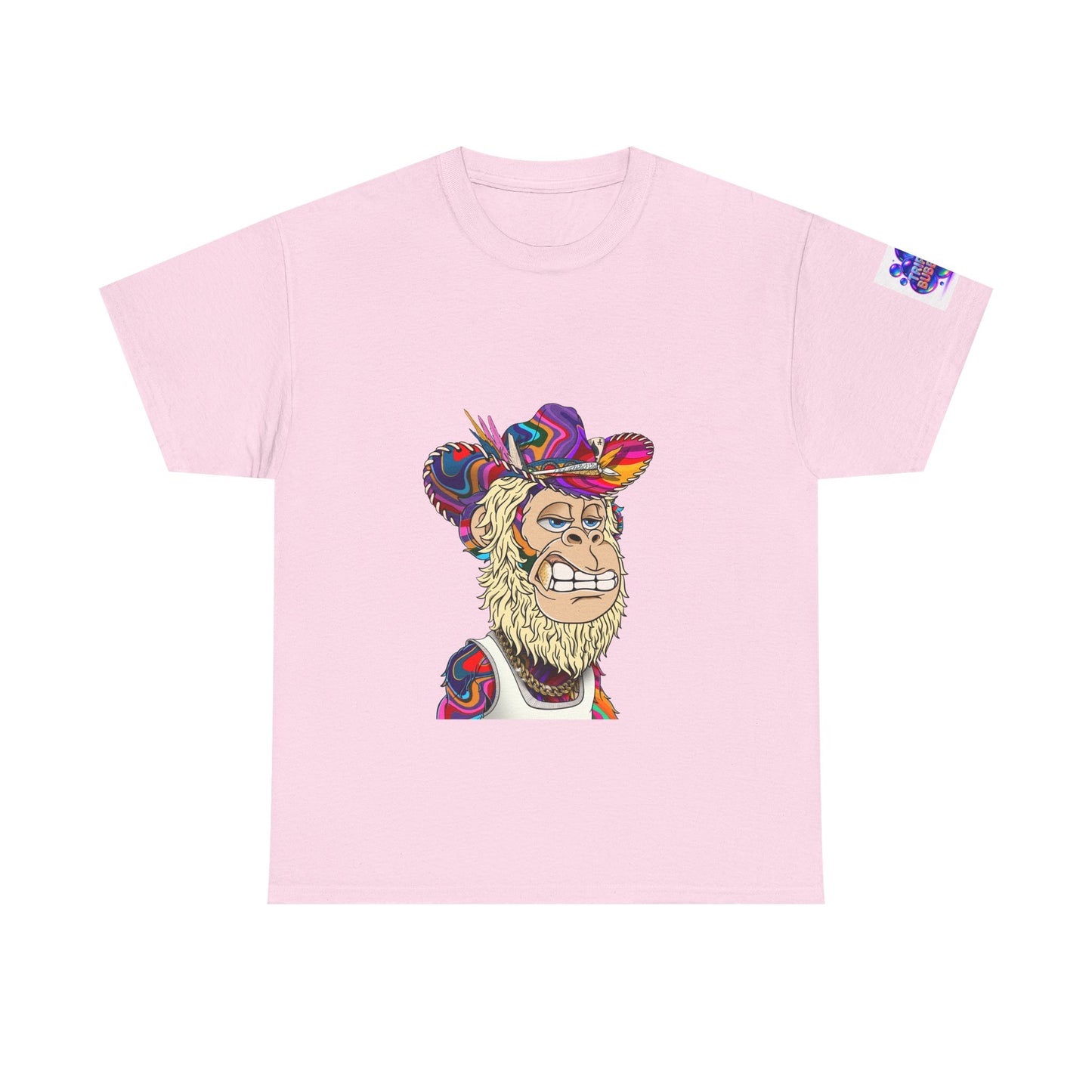 Trippy Bubbles Tee, Unisex Heavy Cotton T-Shirt, Colorful Graphic Shirt, Fun Casual Wear, Unique Gift for Parties, Festivals, Summer