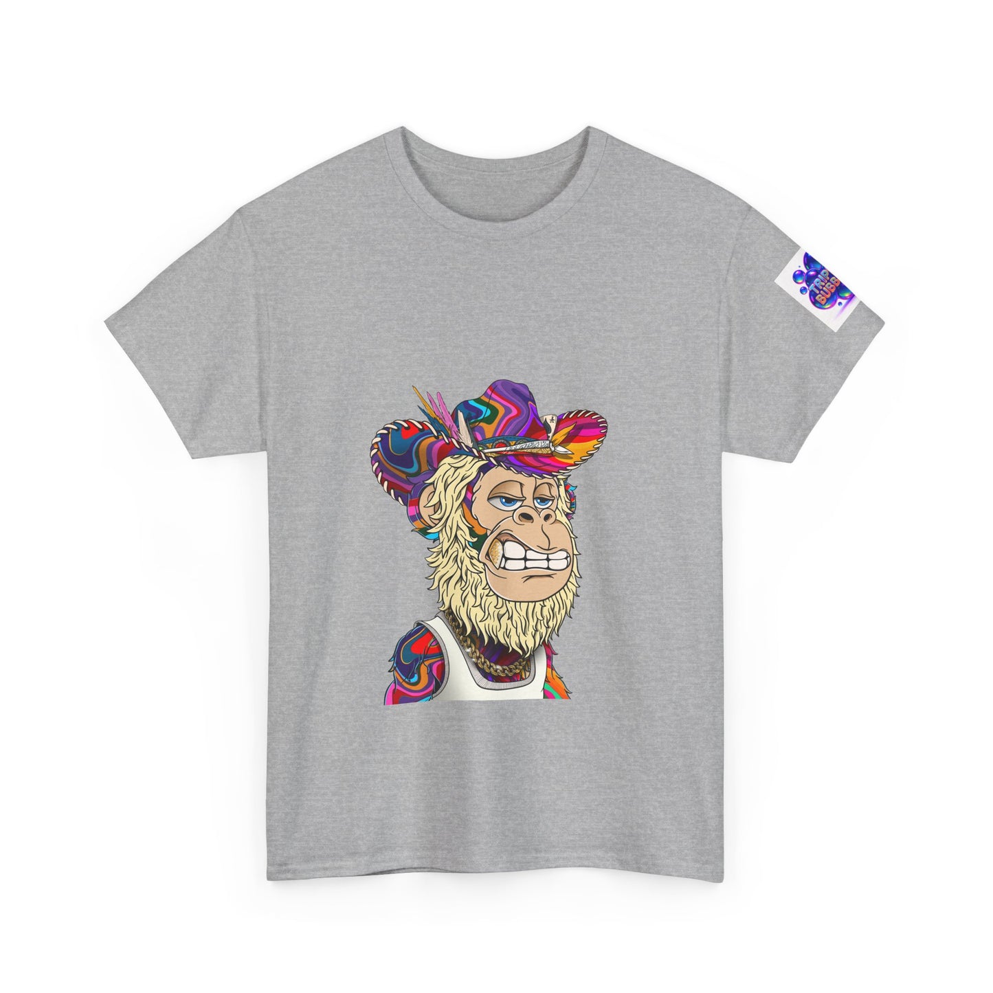 Trippy Bubbles Tee, Unisex Heavy Cotton T-Shirt, Colorful Graphic Shirt, Fun Casual Wear, Unique Gift for Parties, Festivals, Summer