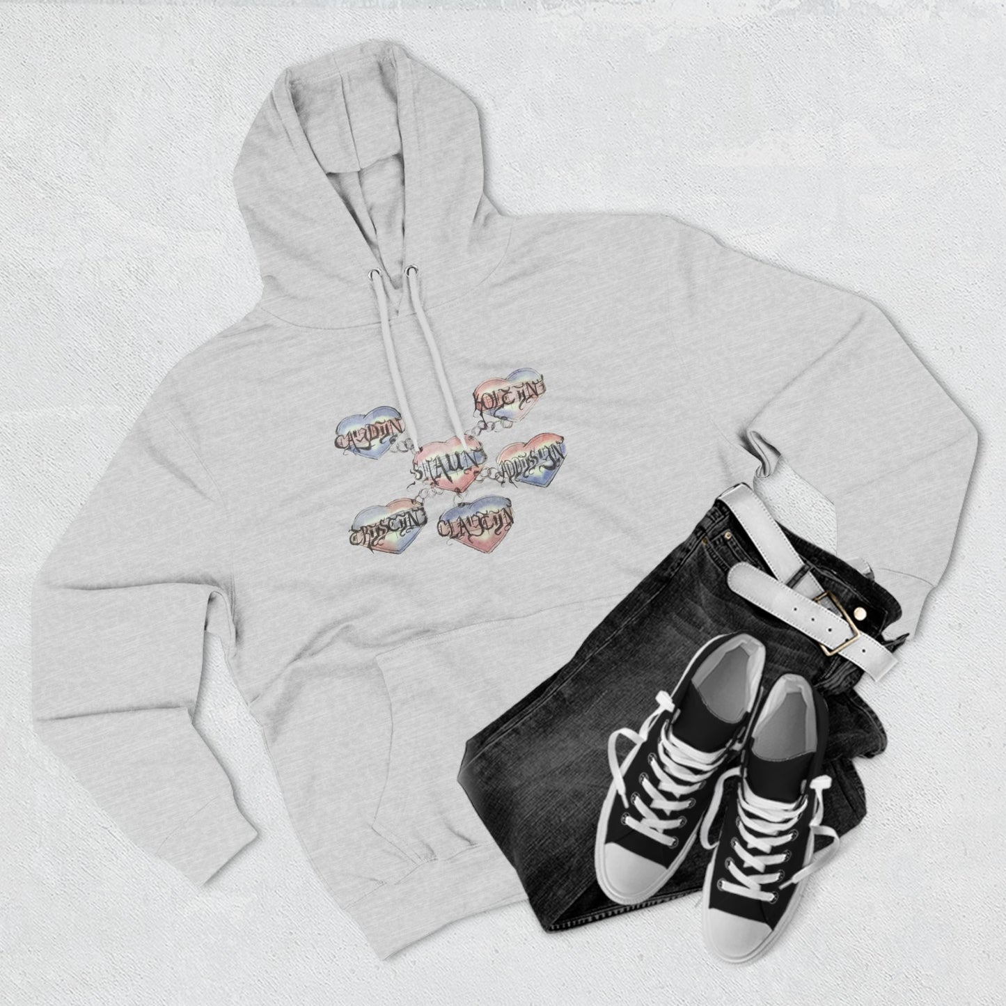 Three-Panel Fleece Hoodie