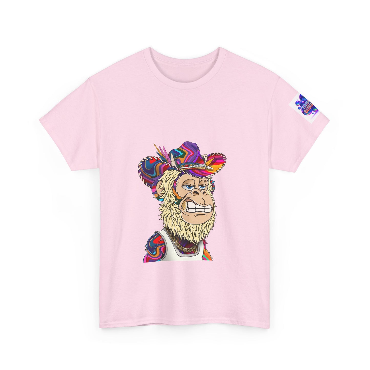 Trippy Bubbles Tee, Unisex Heavy Cotton T-Shirt, Colorful Graphic Shirt, Fun Casual Wear, Unique Gift for Parties, Festivals, Summer