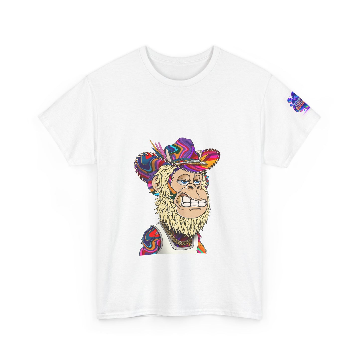 Trippy Bubbles Tee, Unisex Heavy Cotton T-Shirt, Colorful Graphic Shirt, Fun Casual Wear, Unique Gift for Parties, Festivals, Summer