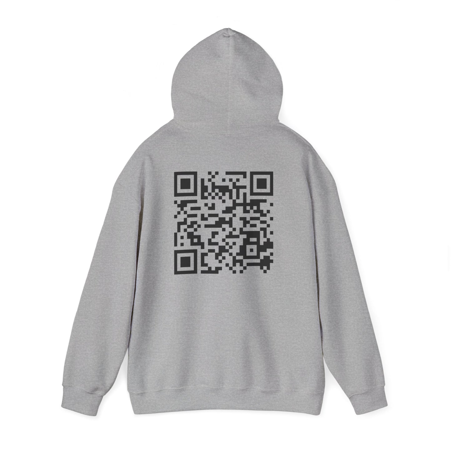 J&L QR Code Unisex Hooded Sweatshirt | Cozy, Trendy, Personalized Gift, Casual Wear, Great for Gifting